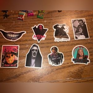 Horror themed stickers